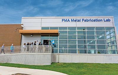Exterior of FMA Metal Fabrication Lab